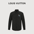 Louis Vuitton 25SS Tri-Flower Heat-Transfer Print Long-Sleeve Shirt — Black