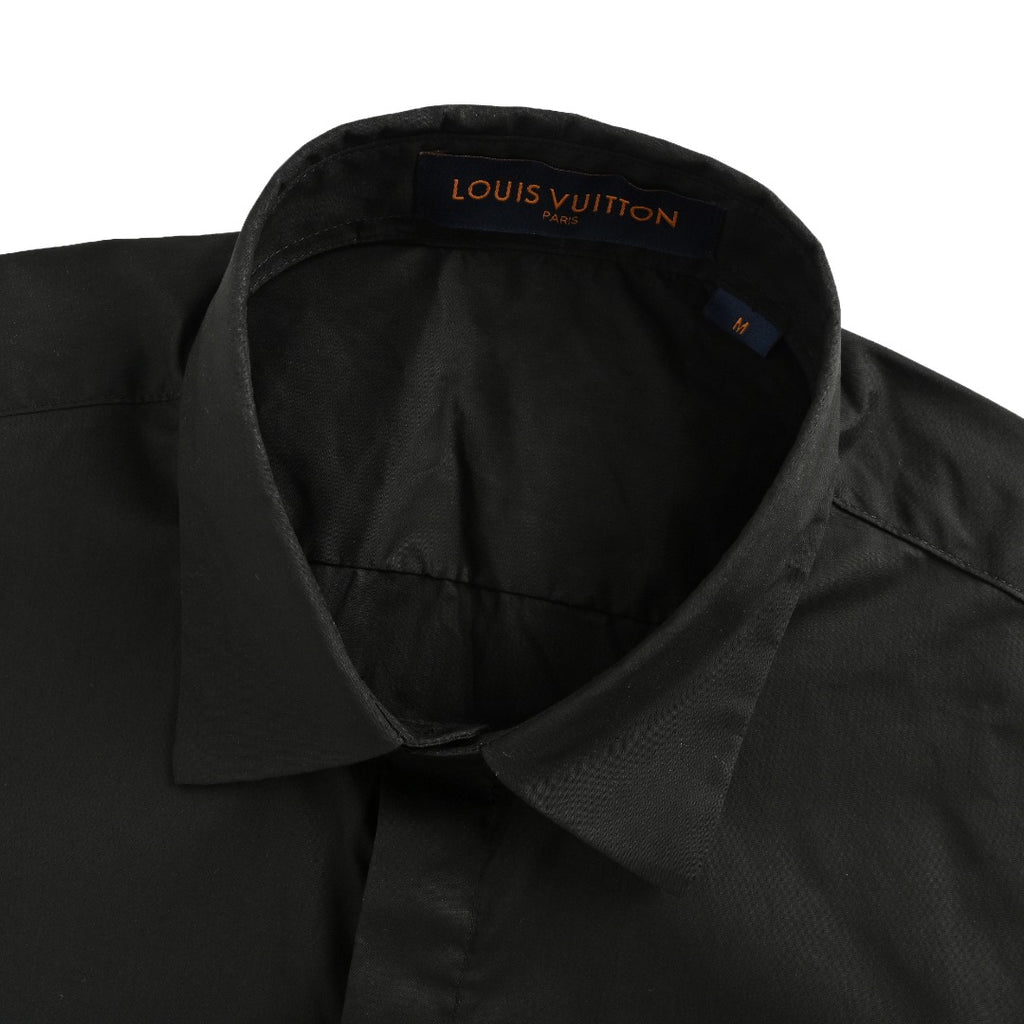 Louis Vuitton 25SS Tri-Flower Heat-Transfer Print Long-Sleeve Shirt — Black