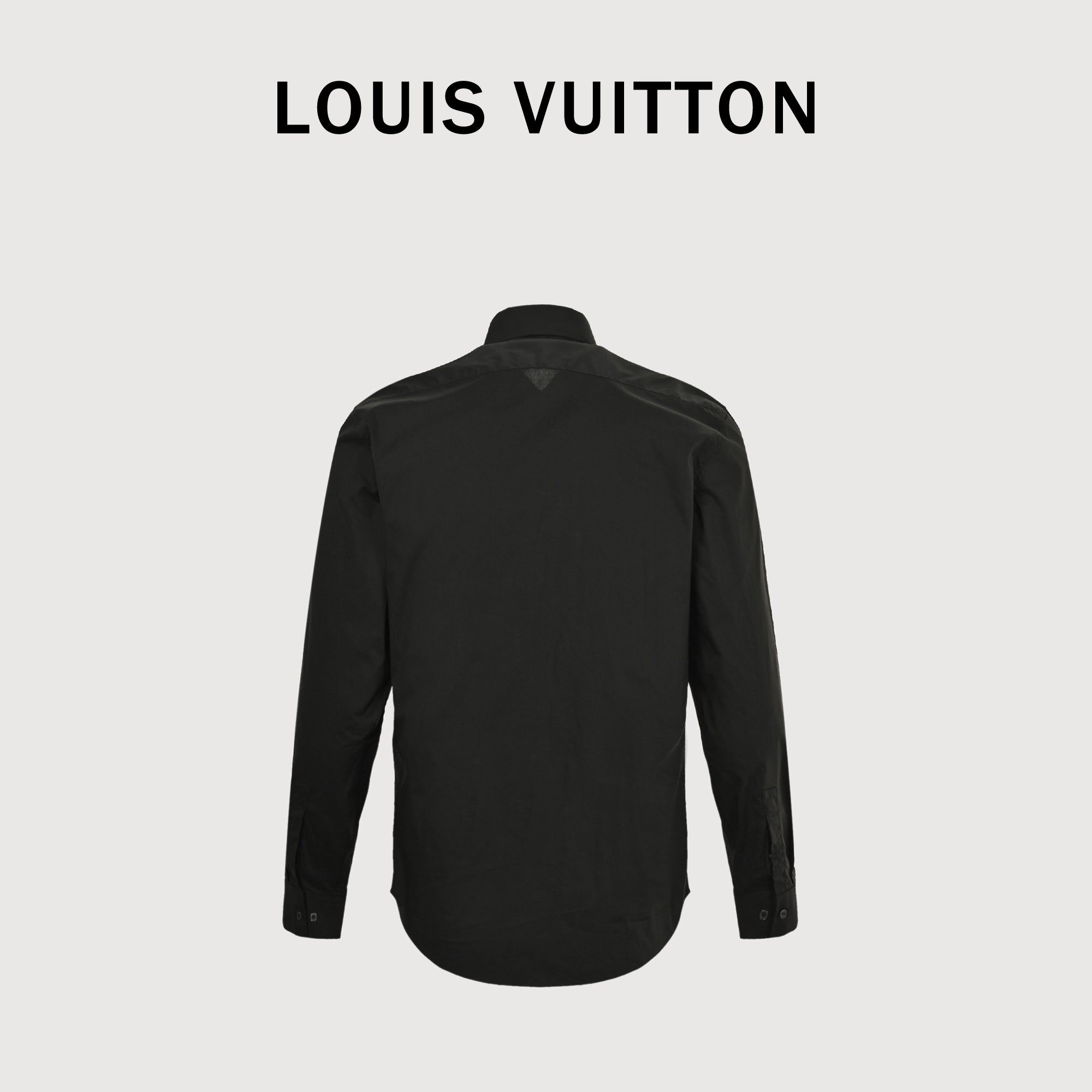 Louis Vuitton 25SS Tri-Flower Heat-Transfer Print Long-Sleeve Shirt — Black