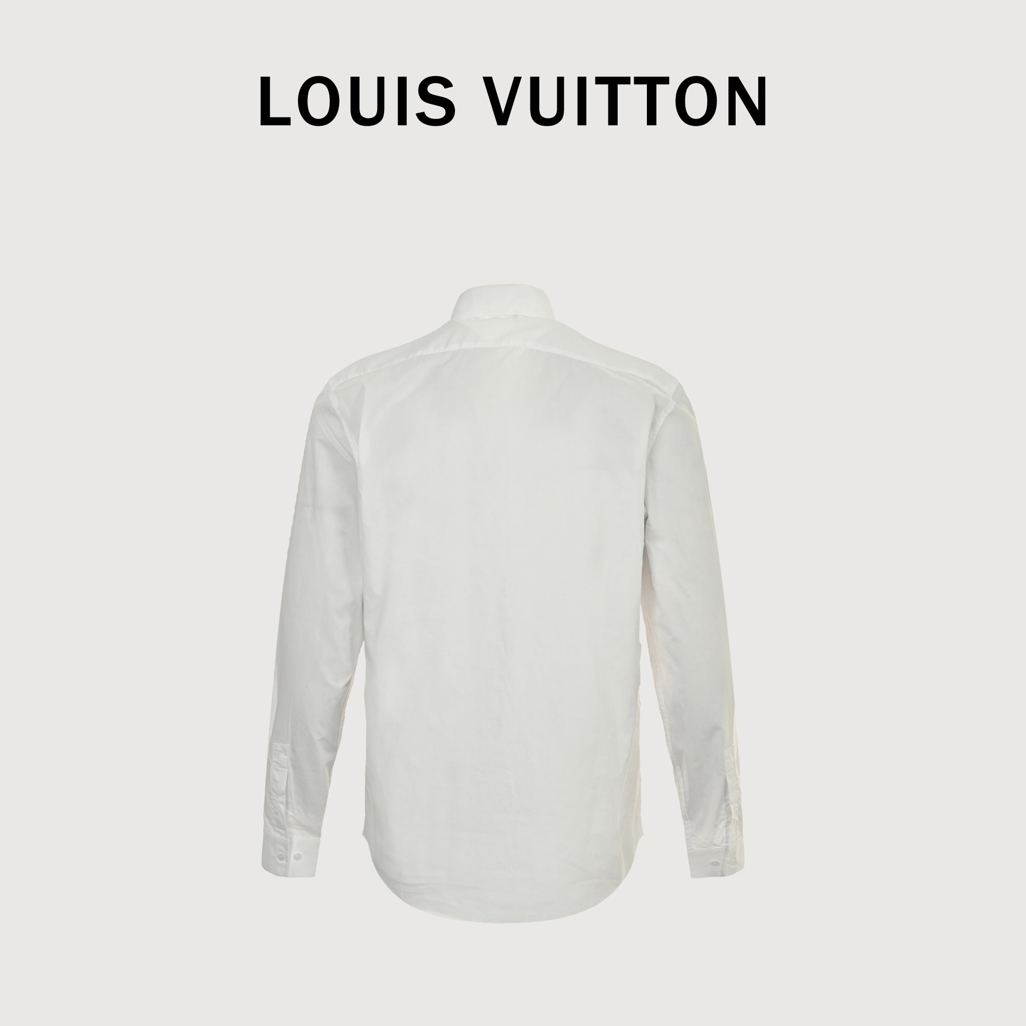 Louis Vuitton 25SS Tri-Flower Heat-Transfer Print Long-Sleeve Shirt — White