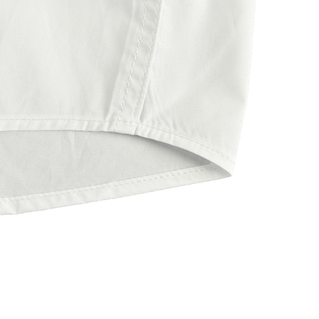 Louis Vuitton 25SS Tri-Flower Heat-Transfer Print Long-Sleeve Shirt — White