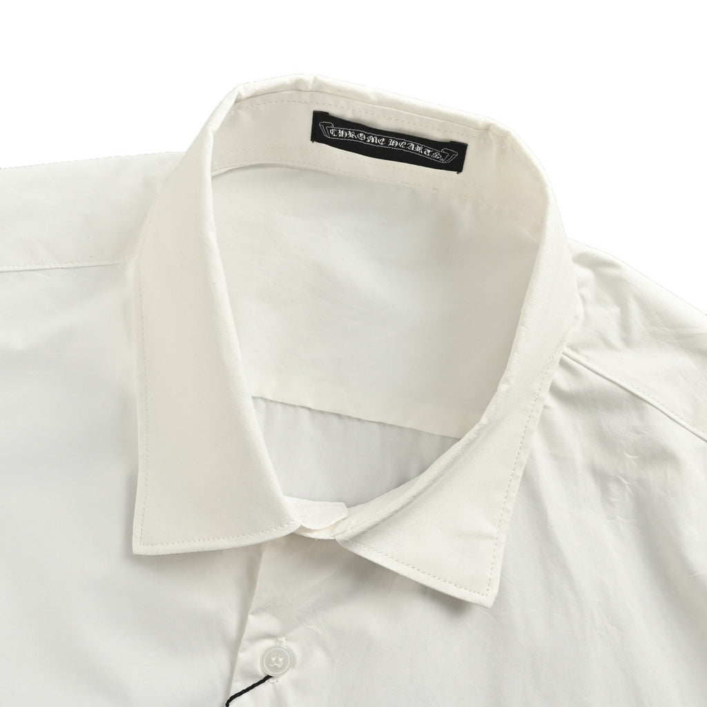 Louis Vuitton × Chrome Hearts Embroidered Logo Long-Sleeve Shirt — White