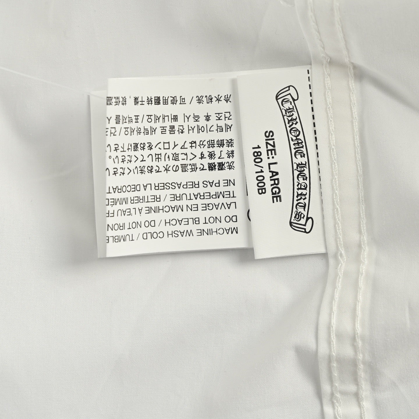 Louis Vuitton × Chrome Hearts Embroidered Logo Long-Sleeve Shirt — White