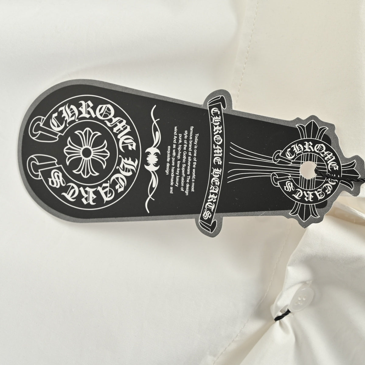 Louis Vuitton × Chrome Hearts Embroidered Logo Long-Sleeve Shirt — White