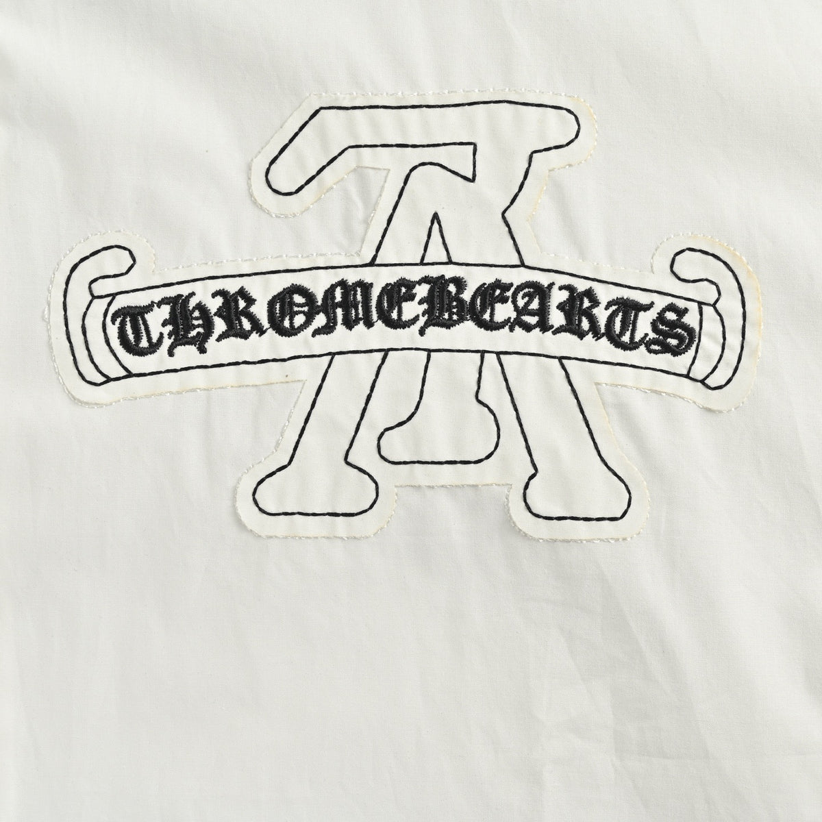 Louis Vuitton × Chrome Hearts Embroidered Logo Long-Sleeve Shirt — White