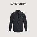 Louis Vuitton × Chrome Hearts Embroidered Logo Long-Sleeve Shirt — Black