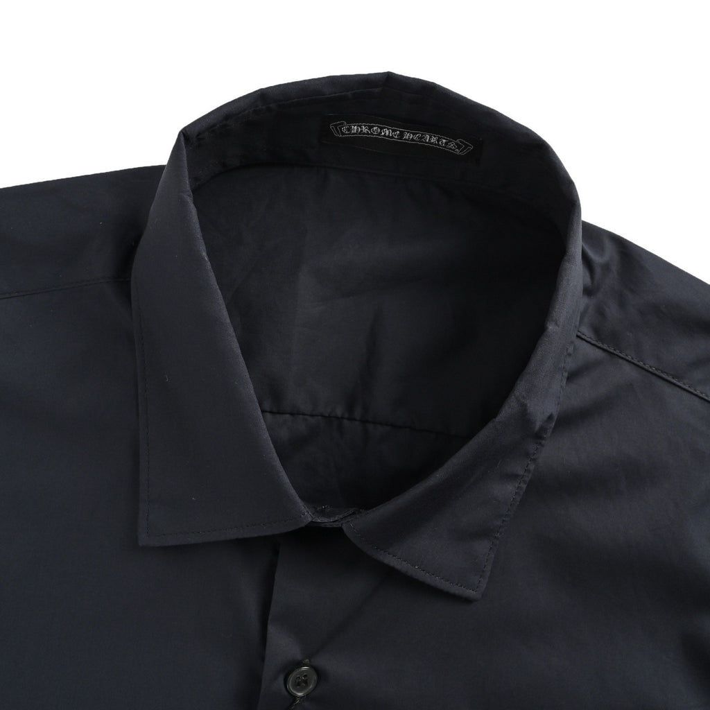 Louis Vuitton × Chrome Hearts Embroidered Logo Long-Sleeve Shirt — Black
