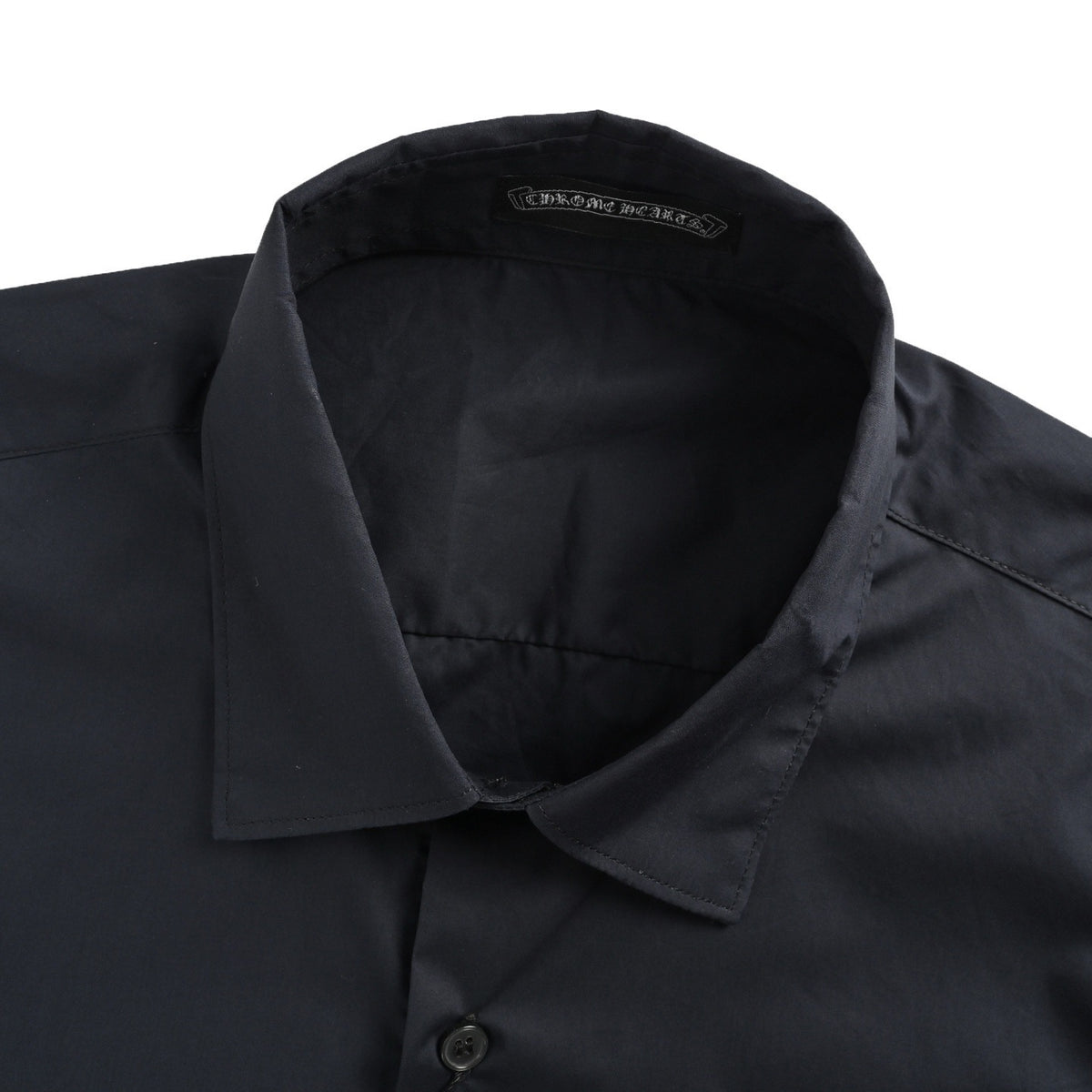Louis Vuitton × Chrome Hearts Embroidered Logo Long-Sleeve Shirt — Black