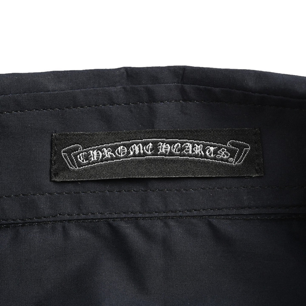 Louis Vuitton × Chrome Hearts Embroidered Logo Long-Sleeve Shirt — Black