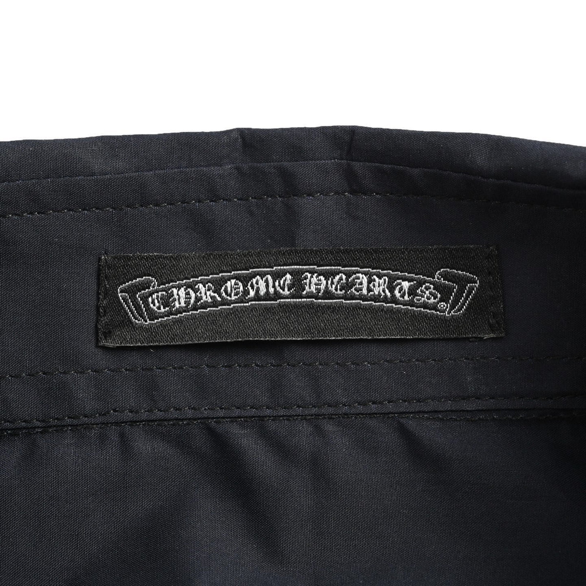 Louis Vuitton × Chrome Hearts Embroidered Logo Long-Sleeve Shirt — Black