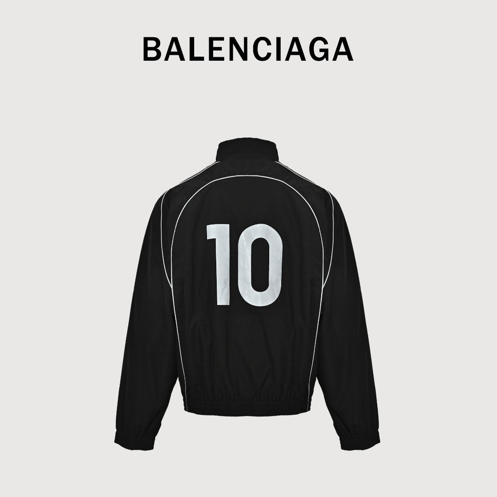 Balenciaga BLCG Crown Splice Track Jacket — Black