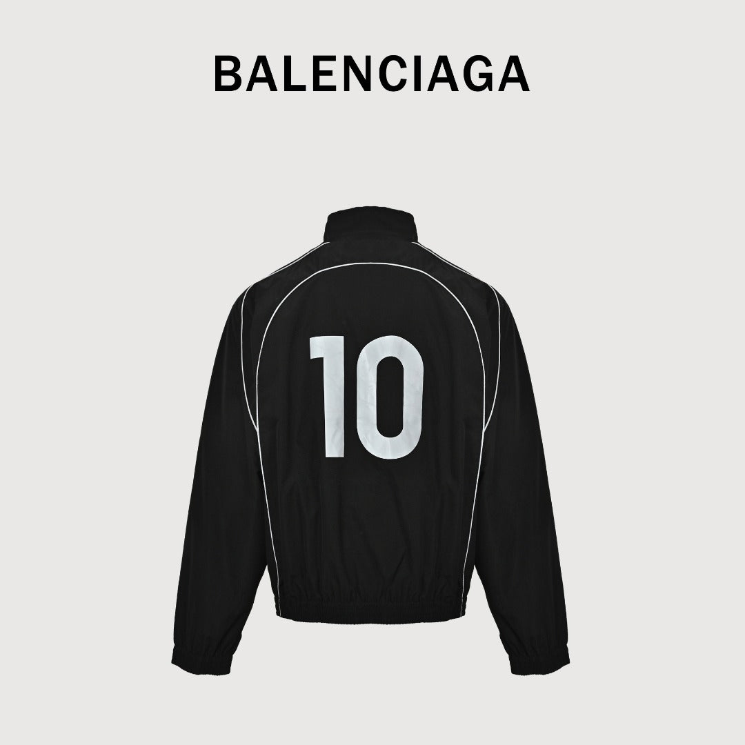 Balenciaga BLCG Crown Splice Track Jacket — Black