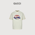Gucci 23SS 1921 Letter Logo Print Short-Sleeve T-Shirt — Cream