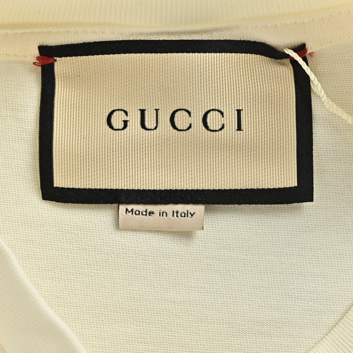 Gucci 23SS 1921 Letter Logo Print Short-Sleeve T-Shirt — Cream