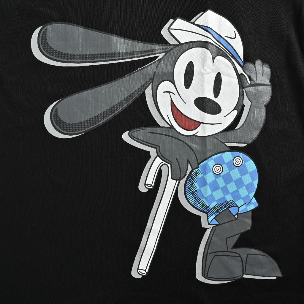 Louis Vuitton LV Sleeve-Tab Logo Cartoon Rabbit Print T-Shirt — Black