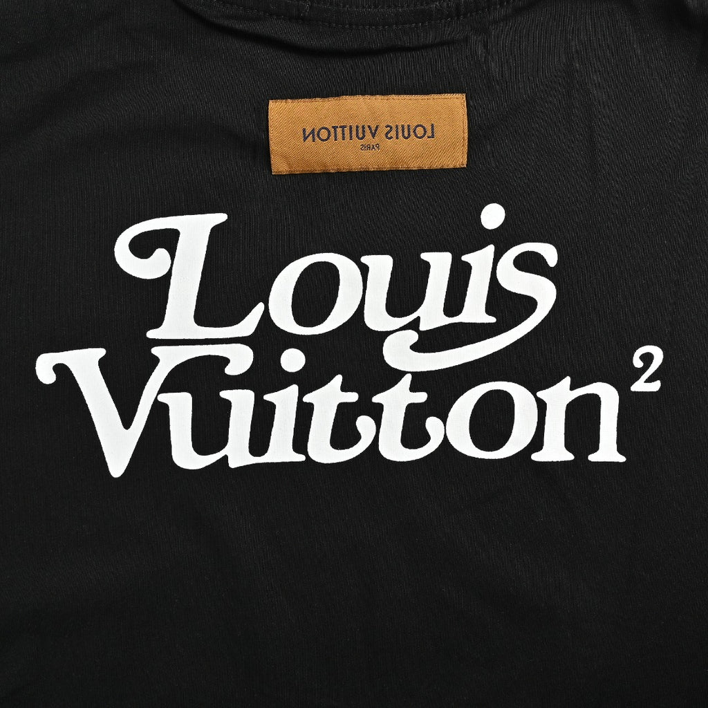 Louis Vuitton LV Sleeve-Tab Logo Cartoon Rabbit Print T-Shirt — Black