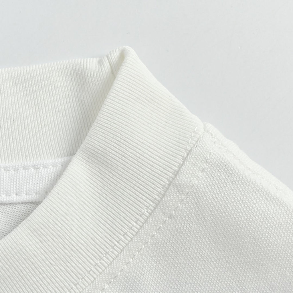 Louis Vuitton LV Sleeve-Tab Logo Cartoon Rabbit Print T-Shirt — White