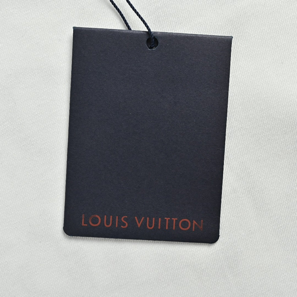 Louis Vuitton LV Sleeve-Tab Logo Cartoon Rabbit Print T-Shirt — White