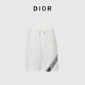 Dior 26SS Letter Jacquard Woven Tape Shorts - White