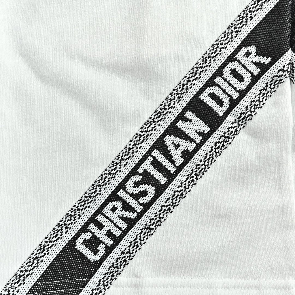 Dior 26SS Letter Jacquard Woven Tape Shorts - White