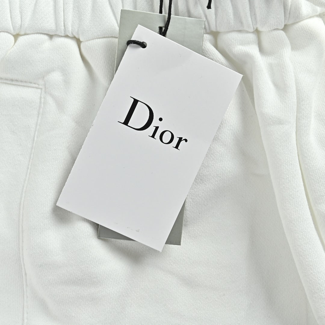 Dior 26SS Letter Jacquard Woven Tape Shorts - White