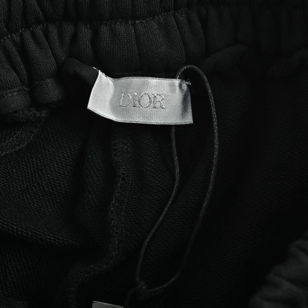 Dior 26SS Letter Jacquard Woven Tape Shorts - Black