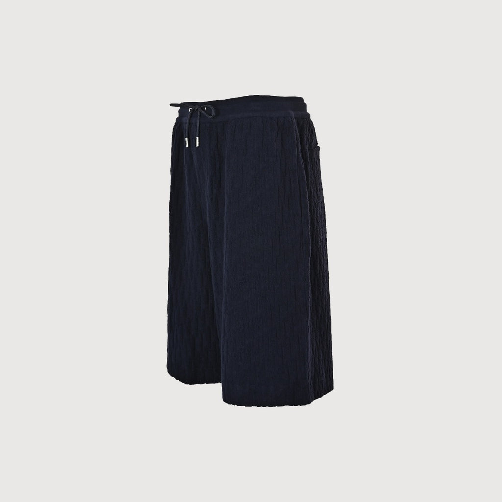 Dior CD Terry Jacquard Velvet Flock Set Shorts - Navy