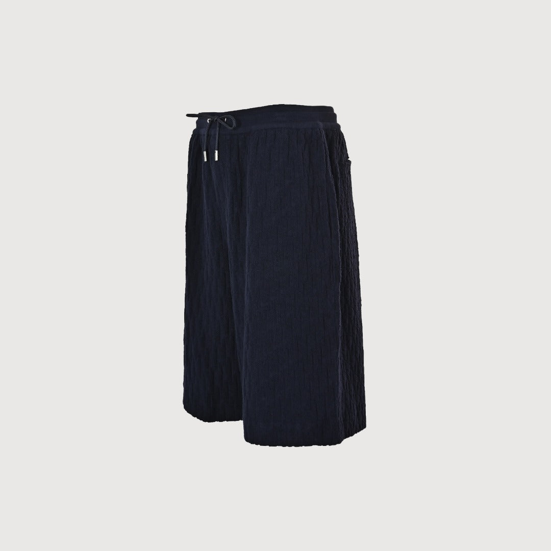 Dior CD Terry Jacquard Velvet Flock Set Shorts - Navy