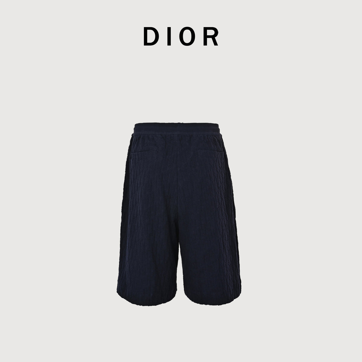 Dior CD Terry Jacquard Velvet Flock Set Shorts - Navy