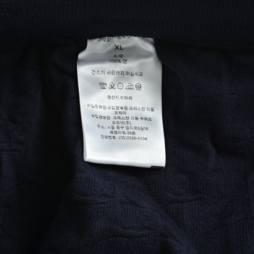 Dior CD Terry Jacquard Velvet Flock Set Shorts - Navy