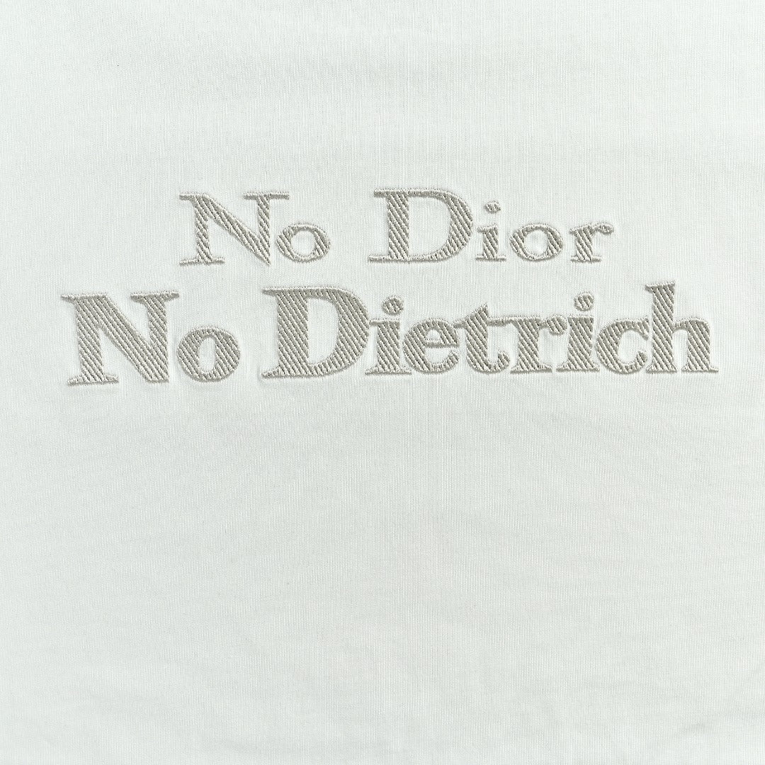 Dior Forest Caterpillar 3D Embroidered Short Sleeve T-Shirt - White