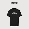 Dior 26SS Letter Badge Embroidered Short Sleeve T-Shirt - Black