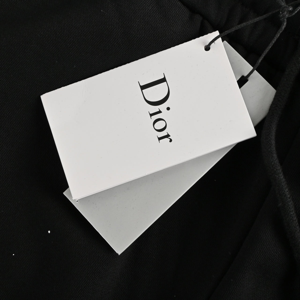 Dior CD Graffiti Paint Splash Embroidered Terry Shorts - Black