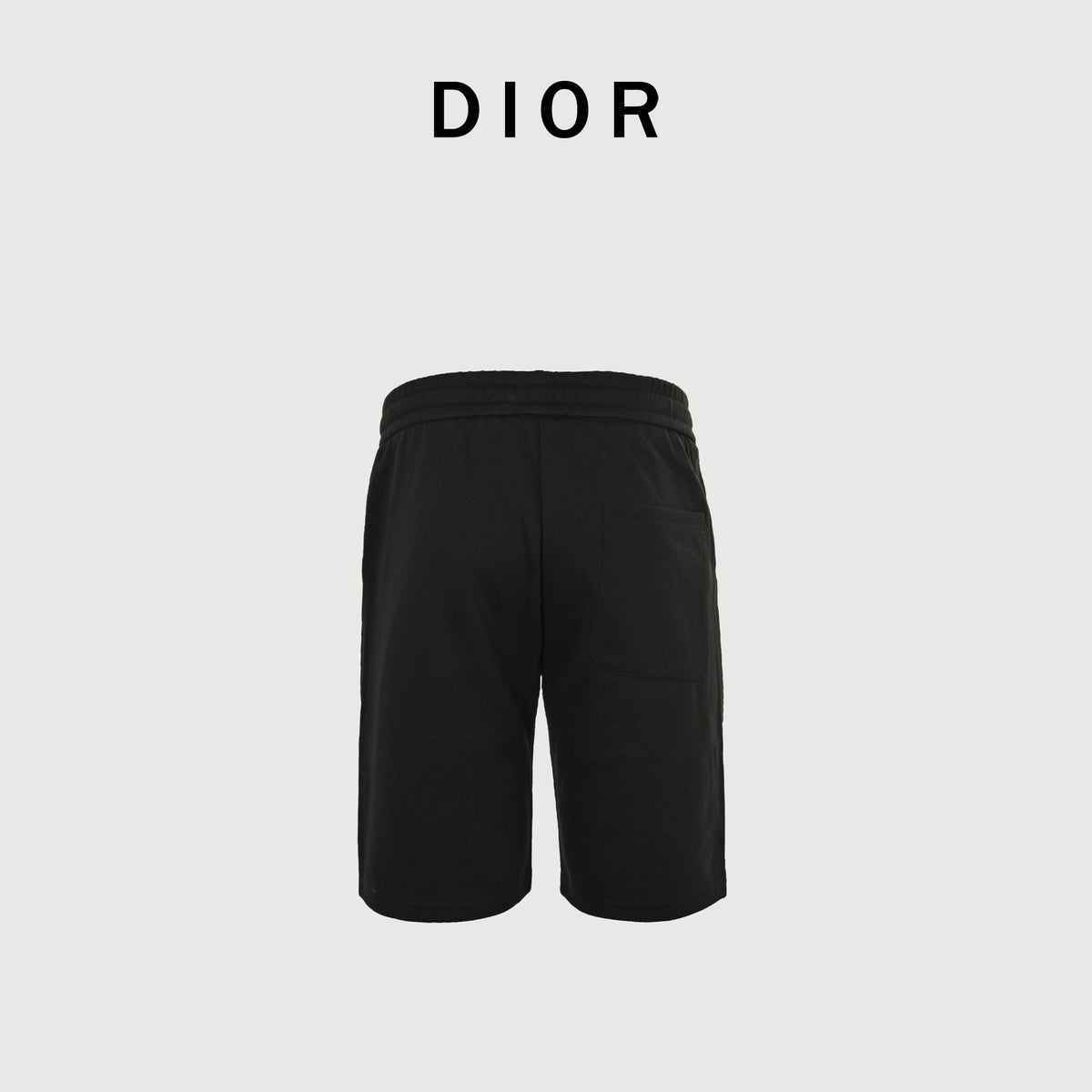 Dior CD Hand-Painted Flame Gradient Terry Shorts - Black
