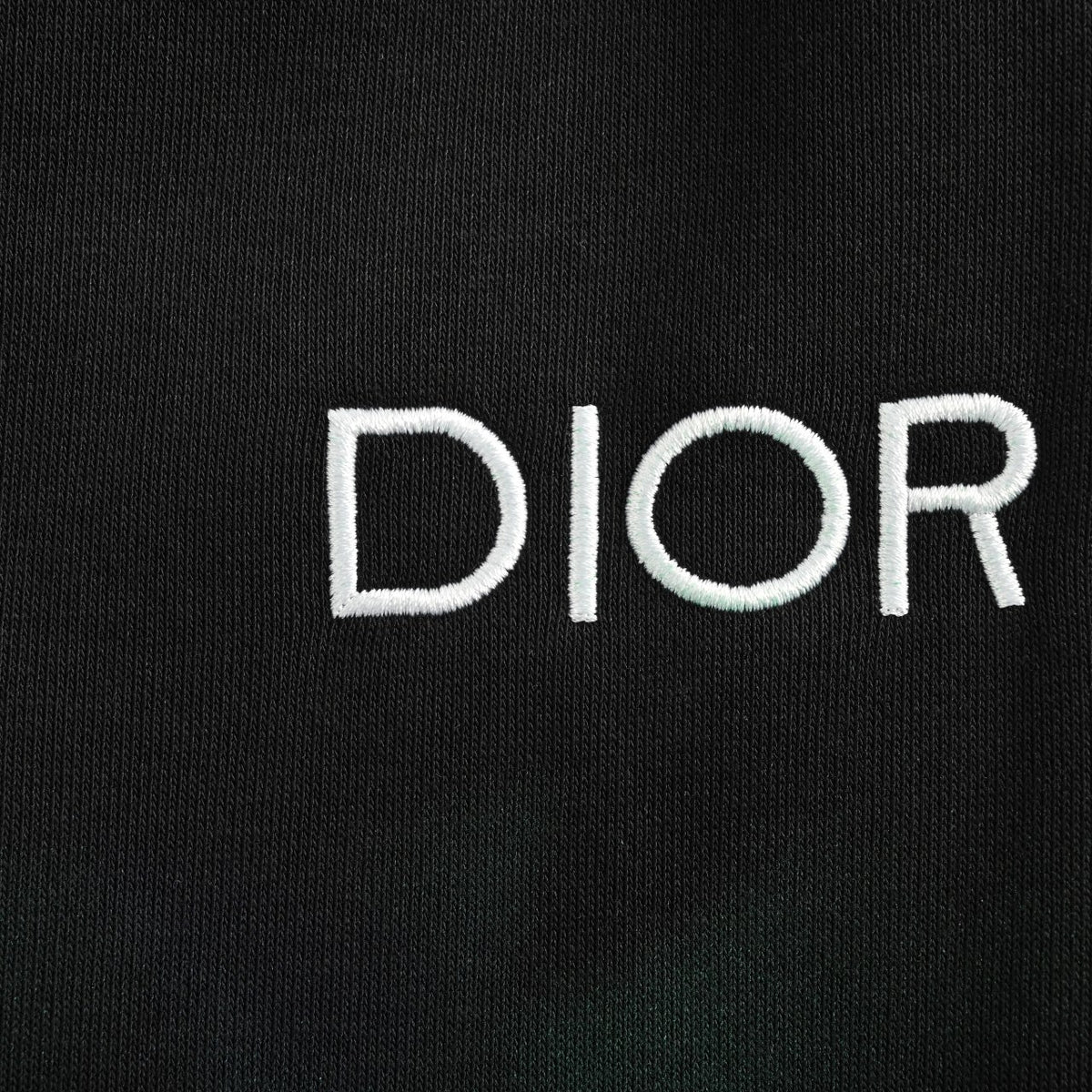 Dior CD Hand-Painted Flame Gradient Terry Shorts - Black