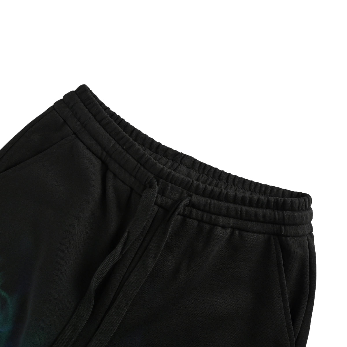 Dior CD Hand-Painted Flame Gradient Terry Shorts - Black