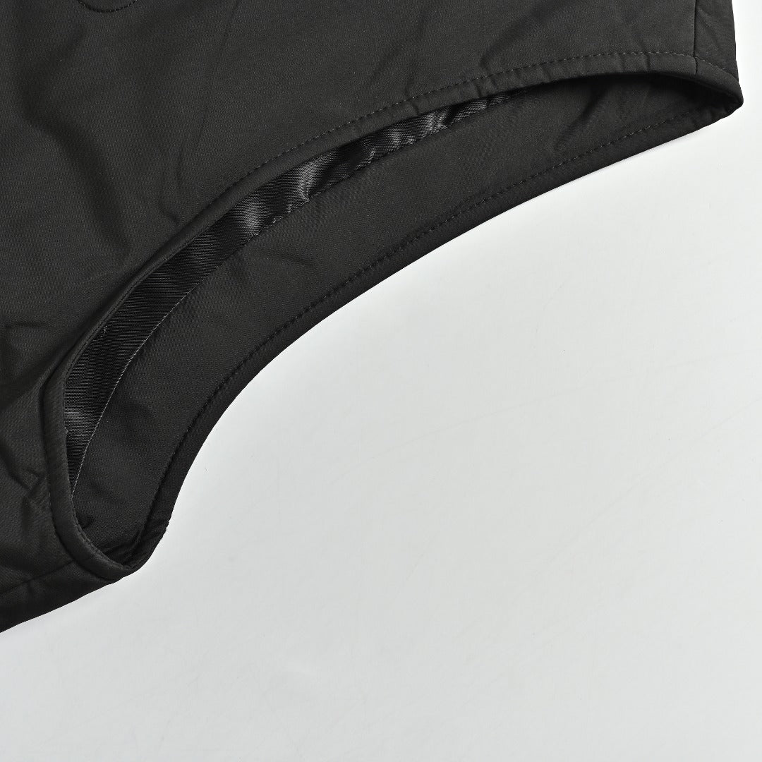 Dior CD Embroidered Stand Collar Zip Vest - Black