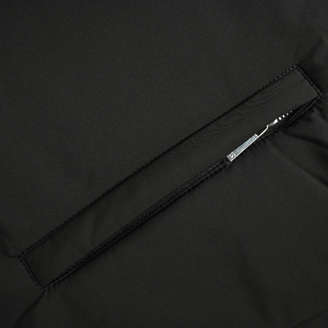 Dior CD Embroidered Stand Collar Zip Vest - Black