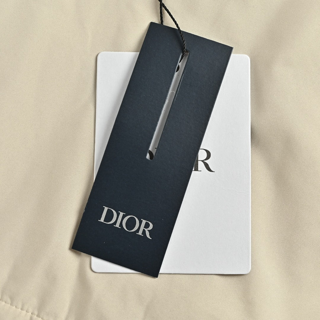 Dior CD Embroidered Stand Collar Zip Vest - Black