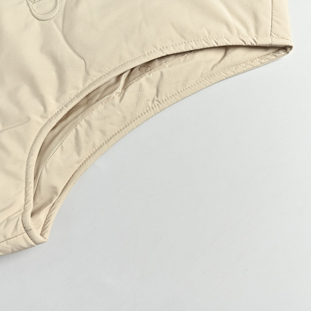 Dior CD Embroidered Stand Collar Zip Vest - Cream