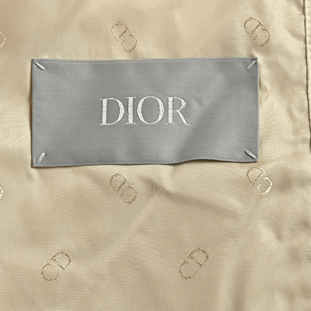 Dior CD Embroidered Stand Collar Zip Vest - Cream