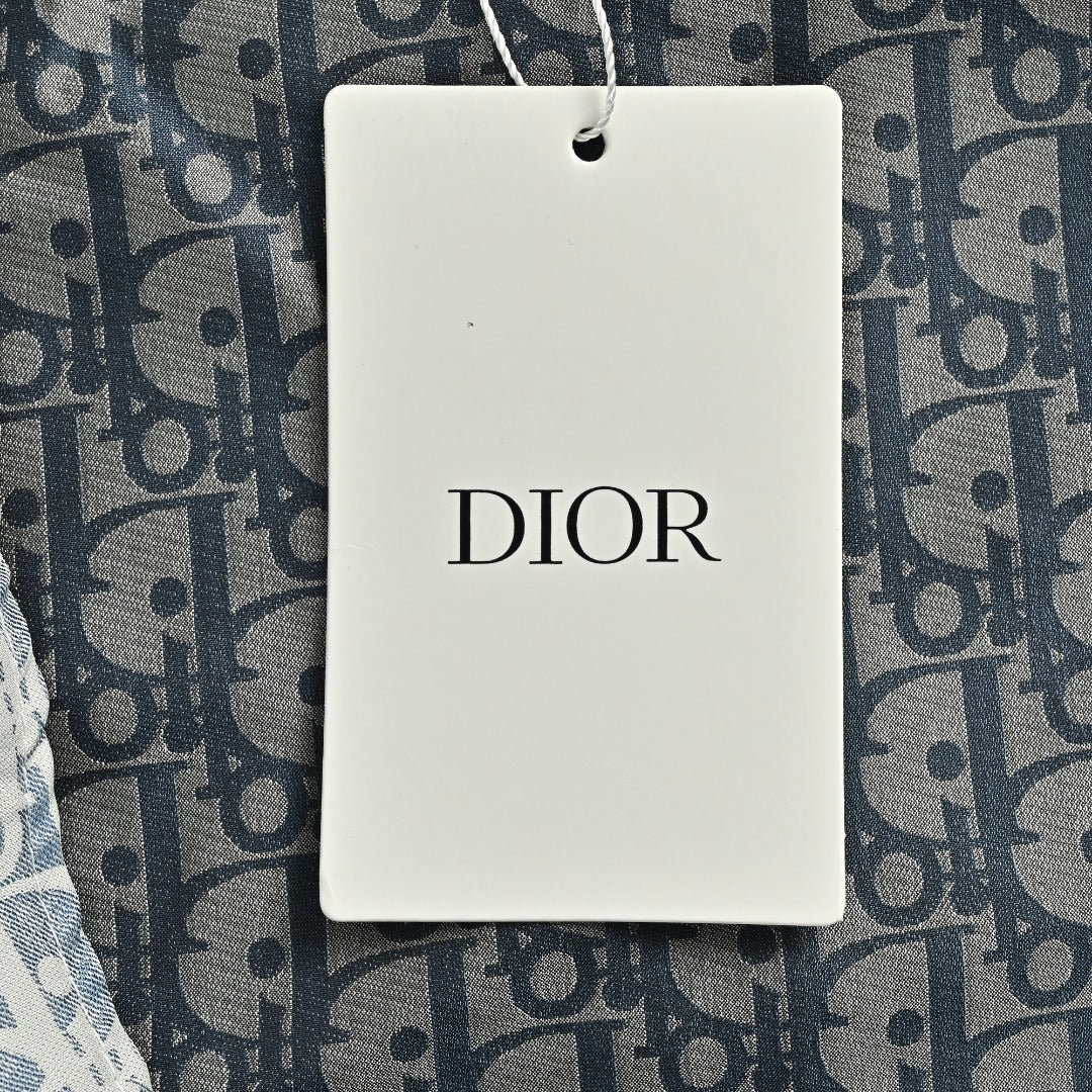 Dior Oblique All-Over Bee Logo Print Zip Jacket - Light Grey