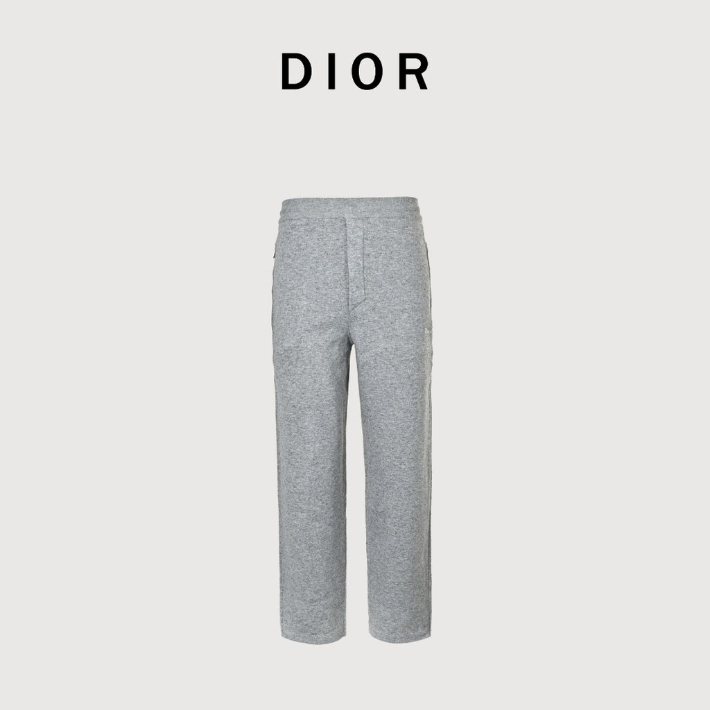 Dior CD Oblique Jacquard Lined Blended Sweatpants - Light Grey