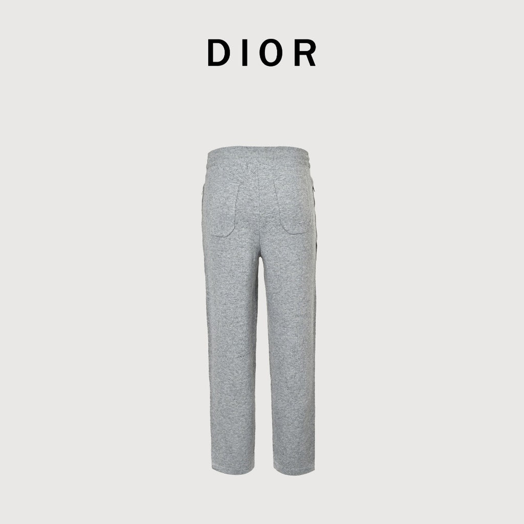Dior CD Oblique Jacquard Lined Blended Sweatpants - Light Grey