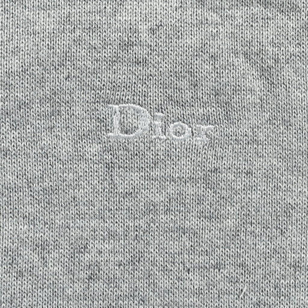 Dior CD Oblique Jacquard Lined Full-Zip Hoodie Sweatshirt - Light Grey