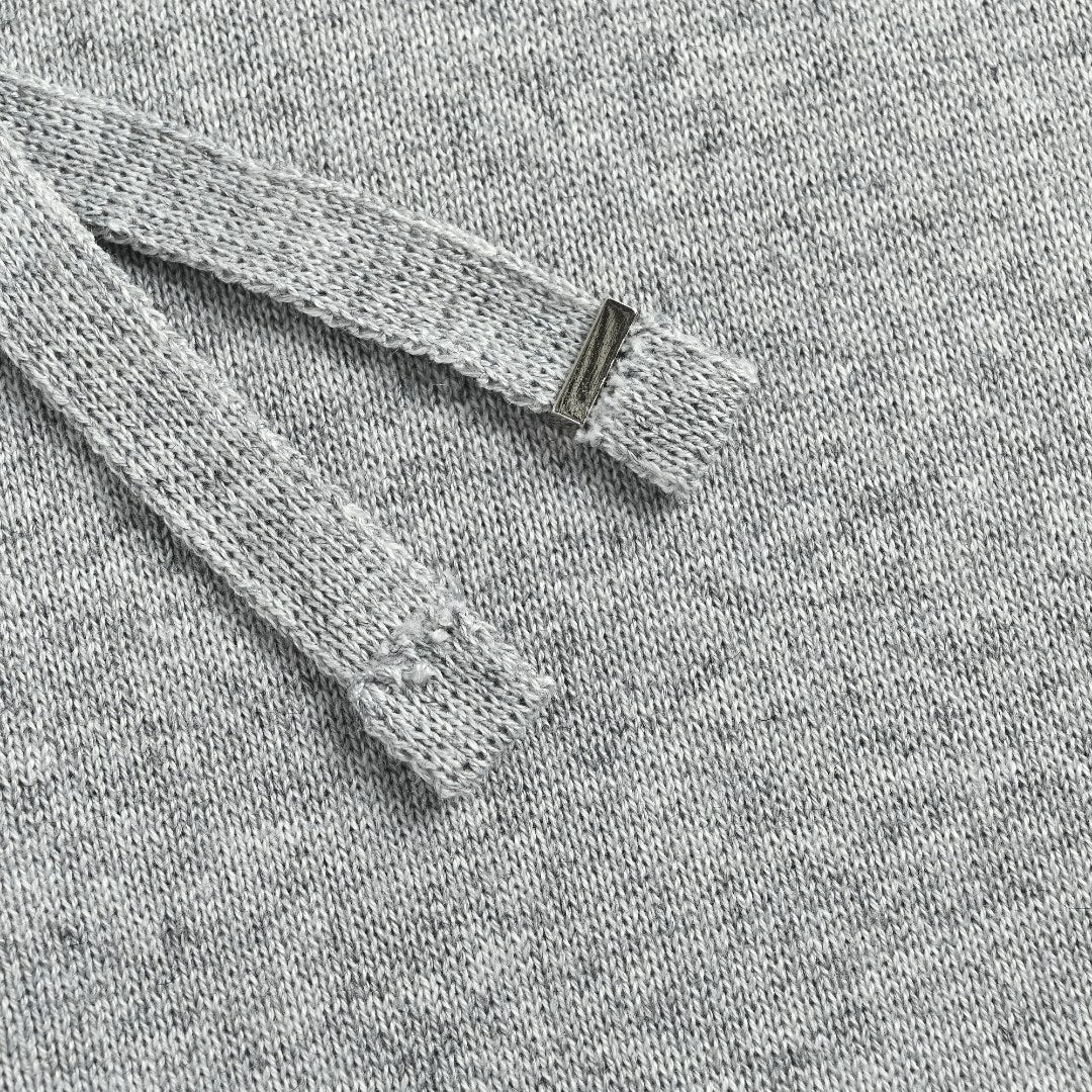 Dior CD Oblique Jacquard Lined Full-Zip Hoodie Sweatshirt - Light Grey