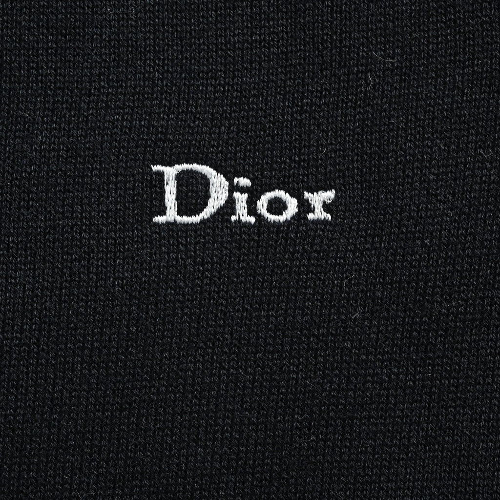 Dior CD Oblique Jacquard Lined Full-Zip Hoodie Sweatshirt - Black