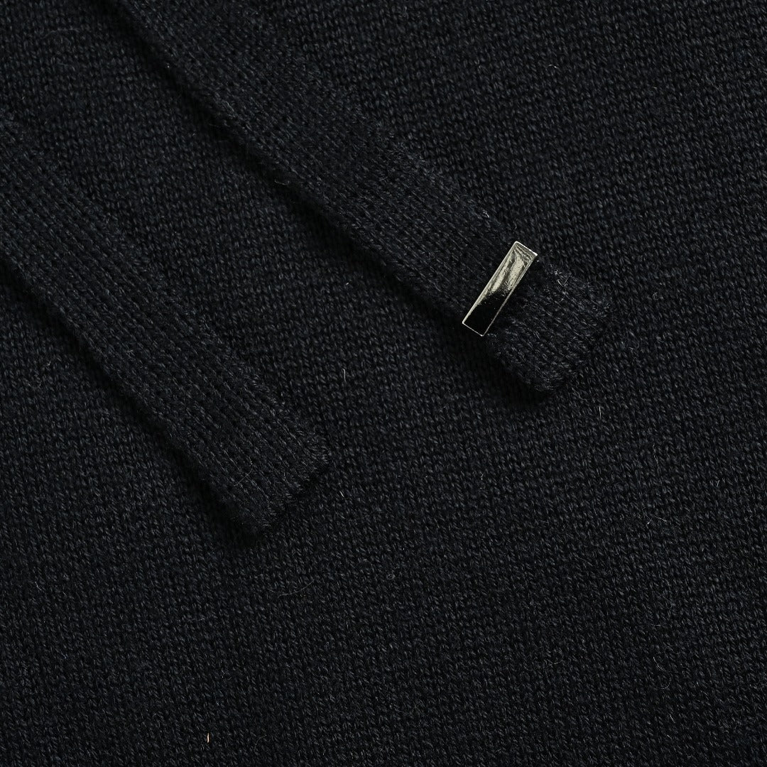 Dior CD Oblique Jacquard Lined Full-Zip Hoodie Sweatshirt - Black
