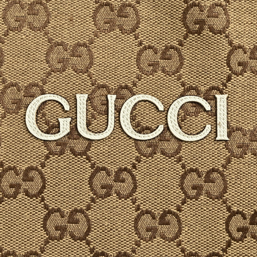 Gucci Vintage GG Supreme Patchwork Stand Collar Zip Jacket - Black Tan