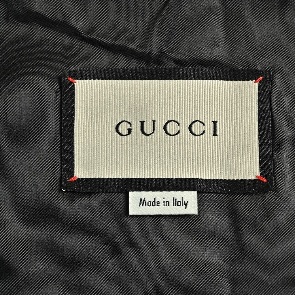 Gucci Vintage GG Supreme Patchwork Stand Collar Zip Jacket - Black Tan